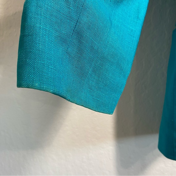 Samantha Scott Vintage Women’s 10 Long Linen Single button blazer Jacket Coat - Picture 8 of 10